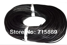Cordón de cuero genuino redondo, collar y pulsera, 100 metros, 2mm, color negro, venta al por mayor, envío gratis 2024 - compra barato