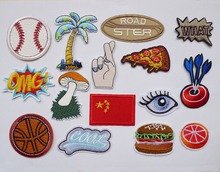 1Pcs Foods Football What Pizza Burger Adhesive Appliqued Embroidery Iron On Patches Stripes For Clothing Jeans Kids Badges Dress 2024 - buy cheap