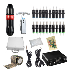 Kit de tatuaje de pluma rotativa profesional con cartucho de tatuaje, aguja LCD, Mini suministros de equipo de energía 2024 - compra barato