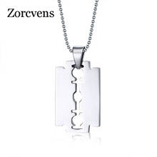 ZORCVENS Cool Man Razor Blade Stainless Steel Jewelry Pendant Necklace 2024 - buy cheap