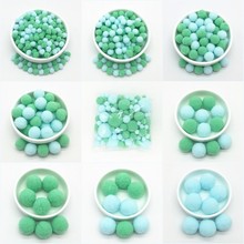 Light Blue Mint Green Pompom Fur Balls DIY Soft Pom Poms Crafts Pompones Wedding Decor Glue on Cloth Accessories 8mm To 30mm 20g 2024 - buy cheap