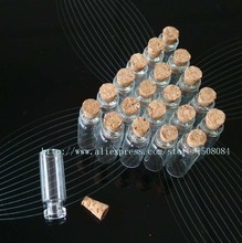 Wholesale 200pcs 1.4ml Lot of small glass vials with cork tops tiny bottles Little empty jars 2024 - buy cheap