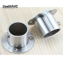 5pcs 19mm/22mm/25mm/32mm Thickened Stainless steel Wardrobe Flange Seat Rod Tube Bracket with Expansion screw 2024 - buy cheap