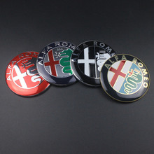 Pegatinas especiales de estilo de coche para ALFA ROMEO, emblema de la Cruz Roja, insignia, 74mm, Giulietta Spider Mito, 147, 156, 159, 2 uds. 2024 - compra barato