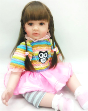 58cm Handmade Fake Baby Doll Soft Silicone 24inch Reborn Dolls Toddler Princess realistic bonecas adorable girl toy for kids 2024 - buy cheap