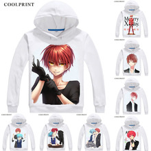 Assassination Classroom Ansatsu Kyoushitsu Hoodies Hooded Hoodie Anime Manga Karuma Akabane Karma Class 3-E Cosplay Sweatshirts 2024 - buy cheap