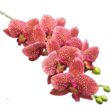 10 шт. настоящая на ощупь бабочка, Орхидея, цветок Cymbidium PU с 3D эффектом печати, орхидеи фаленопсис для искусственных декоративных цветов 2024 - купить недорого