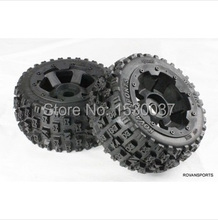 rear knobby tyres set for 1/5 hpi rovan km baja 5b rc car toy parts 2024 - buy cheap
