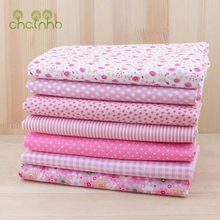 Thin Cotton Fabric Patchwork For Sewing Scrapbook Cloth Fat Quarters Tissue For Quilt Needlework Pattern 50*50cm Pink 7pcs 2024 - buy cheap