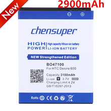 Аккумулятор chensuper BM60100 2900 мАч для HTC Desire 600 400 500, две SIM-карты 609d 5060 T528 C525c 5088 C525E T606W T608T T528d BO47100 2024 - купить недорого