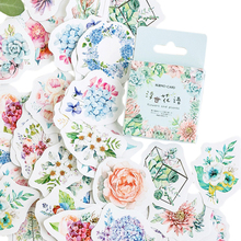 46pcs/lot Beautiful Flower language diary scrapbooking label sticker mini paper sticker decoration DIY album 2024 - buy cheap