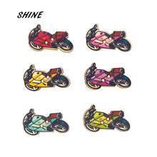 SHINE Wooden Sewing Buttons Scrapbooking Motorbike Colorful Mixed Two Holes Cartoon 34 x 20mm 12 PCs Costura Botones Decorate 2024 - buy cheap