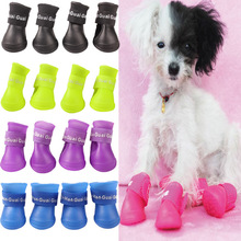 4pcs Pet Dog Shoes Waterproof Rain Pet Shoes for Dog Puppy Rubber Boots Candy Color Puppy Shoes Pet Products 2024 - buy cheap