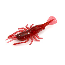 Hengjia 1 piezas de agua salada/camarón de agua dulce atraer sin gancho 8 cm 3,6g de señuelo de pesca Mini Swimbait de pesca abordar 2024 - compra barato
