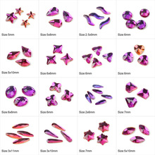 Hot Sale   Flame Purple Nail Art Rhinestones 26 Styles Fancy Crystal Stones 30/100Pcs For 3D Nail Art Decoration 2024 - buy cheap