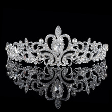 Luxury Wedding Bridal Crystal Tiaras Crowns Princess Queen Pageant Prom Rhinestone Veil Tiara Headband Wedding Hair Accessories 2024 - buy cheap