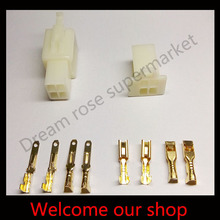 100sets 2.8mm 4Way/pin Electrical Connector Kits Male Female socket plug for Motorcycle Motorbike Car Free shipping 2024 - buy cheap