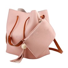 Для женщин сумочки с кисточкой и Сумки через плечо сумки из натуральной кожи Повседневное Сумка-тоут сумка-мешок сумка через плечо сумки bolso mujer Sac 2024 - купить недорого