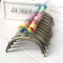 Stripe lollipop Candy bead Antique Bronze Metal Purse frame 10.5CMarc-shaped  Kiss Clasp 10pcs/lot,freeshipping 2024 - buy cheap