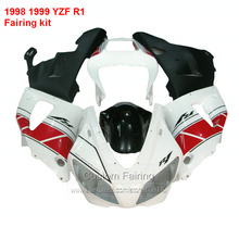 Fairing kit For YAMAHA YZF R1 98 99 1998 1999 ( White & Red ) Fairings for  LJ09 2024 - buy cheap