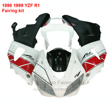 Kit de carenagem para yamaha, para modelos yzf, r1, 98, 99, 1998, 1999 (branco e vermelho), lj09 2024 - compre barato