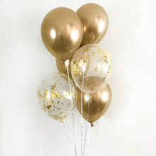 10 pçs 12 "metal confetes balões claro balões festa de casamento decoração criança crianças aniversário suprimentos ar ballon brinquedos 2024 - compre barato
