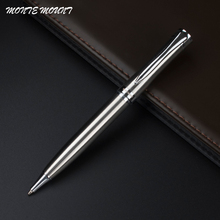 Monte-Bolígrafo de escritura de lujo, Bolígrafo De Metal de negocios plateado, punta de 0,5mm, bolígrafo novedoso, suministros escolares de oficina 2024 - compra barato