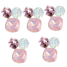 5 pçs rosa strass botões flatback enfeite botões decorativos para decoração do vestido de casamento diy acessórios de cabelo 2024 - compre barato