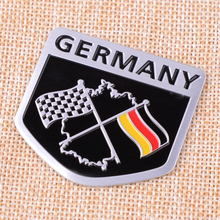 CITALL Aluminum German Car Racing Flag Emblem Grille Badge Sticker Fit For Porsche BMW VW Benz Car Accessories 2024 - buy cheap