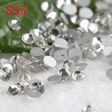 Diamantes de imitación sin fijación en caliente, 1440 Uds., ss5, 1,7-1,8 MM, pegamento trasero plano de cristal, gemas de diamantes de imitación 2024 - compra barato