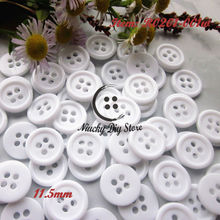 Sewing supplies 500pcs 11.5mm (15/32") 4 hole white resin shirt buttons scrapbooking craft sewing accessoires wholesale 2024 - buy cheap