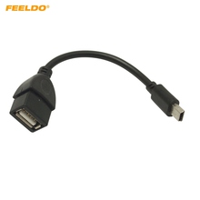 FEELDO-Cable de conexión macho a USB 2,0 hembra para coche, Cable de datos OTG, interfaz T, CD/DVD, 5 pines, 1 ud., AM5665 2024 - compra barato