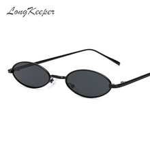 LongKeeper Vintage Small Oval Sunglasses Women Sexy Brand Designer Sun Glasses Retro Metal Frame Shades Eyewear gafas de sol 2024 - buy cheap