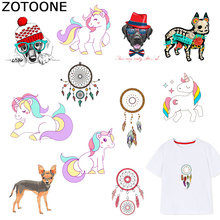 ZOTOONE Unicorn Patches Animal Dreamcatcher Sticker Iron on Transfers for Clothes T-shirt Heat Transfer Accessory Appliques F1 2024 - buy cheap