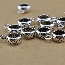 925 Silver Jewelry Beads Real Sterling Silver Beads with Circle Pure Silver Lucky Symbol Bead 2024 - buy cheap