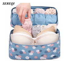 Sereqi bolsa de armazenamento para viagem, organizador de lingerie, sutiã, meia, contêiner 2024 - compre barato