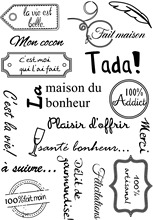 Selo de silicone transparente palavras francesas, carimbo/selo para scrapbooking diy/álbum, folhas de carimbo transparentes st0144 2024 - compre barato