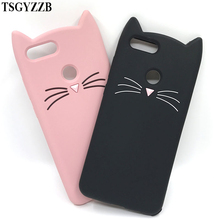 Soft Silicone Case For Huawei P40 P30 Lite Pro Cute 3D Cartoon Cat Phone Cover Honor 10lite Y5 2017 Y6 Prime 2018 Y7 2019 Coque 2024 - buy cheap