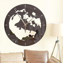 Earth mirror wall clock home decoration living room silent needle fashion world map watch clock acrylic decorative wall stickers 2024 - buy cheap