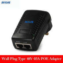 Injetor de energia ethernet, 48v, dc 0.5a (liga liga ethernet), para cctv, poe, ip, câmera poe, switch, adaptador de energia ethernet, tomada opcional eu/uk/us/au 2024 - compre barato