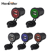 Herorider Auto Boat 4.2A Dual USB Car Charger Socket Power Plug Motorcycle USB Charger Cigarette Lighter Socket Car Adapter 2024 - buy cheap