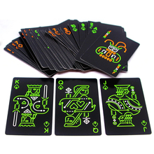 Черный светится в темноте бар KTV светящийся Флюоресцентный покер карты Ночная светящаяся коллекция игральных карт специальный покер 2024 - купить недорого