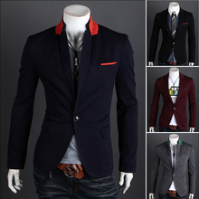 High quality 2014 Men's clothing blazer outerwear suit slim casual suits Men slim fit Blazers 7 styles(M-L-XL-XXL) Free shipping 2024 - buy cheap