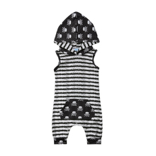 FOCUSNORM New Casual Newborn Babys Boys Clothes Hooded Tops Romper Striped Palysuit Jumpsuit Outfits 2024 - buy cheap