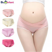 4Pcs/Lot Maternity Panties Cotton Pregnant Women Underwear U-Shaped Low Waist Lace Pregnancy Briefs Women Clothes Plus Size 4XL 2024 - buy cheap