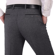 Calças casuais masculinas, calças finas para trabalho, estilo ocidental, de linho, para primavera e verão 2024 - compre barato