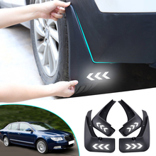 Frente do carro traseiro fender mud flaps refletivos mudflaps respingo guardas para skoda superb 2 2008 2009-2015 acessórios para-lamas automóveis 2024 - compre barato