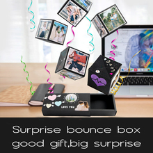 Surprise Party's Love Bounce Box Gift Explosion for Anniversary Scrapbook DIY Photo Album birthday Gift 20.3X9.5X4CM 2024 - buy cheap