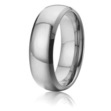 Мужское обручальное кольцо из титана серебристого цвета с высокой полировкой, США, размер 5-15, новинка 2015 2024 - купить недорого