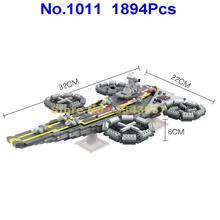 Mini juguete de bloques de construcción, portaaviones militar, 1011, 1894 Uds. 2024 - compra barato